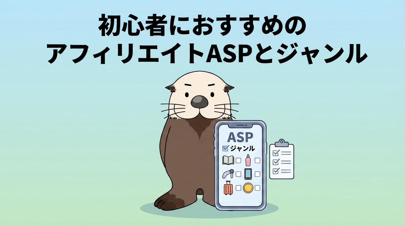 初心者におすすめのアフィリエイトASPとジャンル